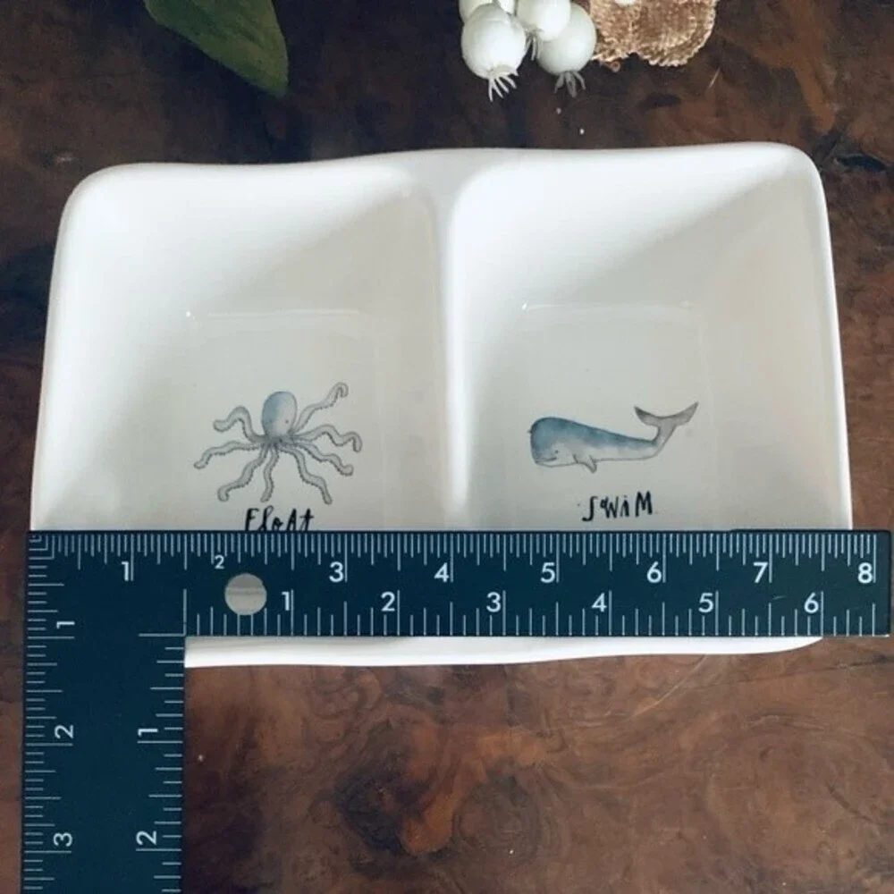 Rae‎ Dunn Ocean Whale & Octopus Double Tray